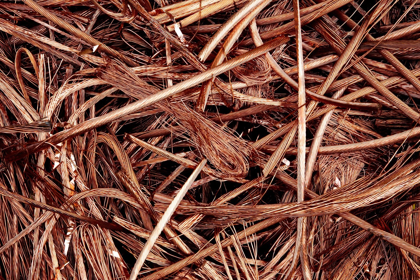 Copper wire ready for recycling